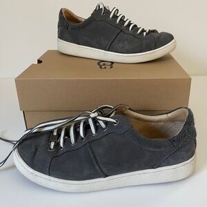 UGG Milo Leather Suede Low Top Sneakers Women's Size 10 Gray Style 1094810